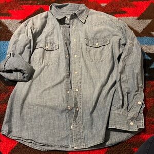 Casual Denim Button-Up Shirt